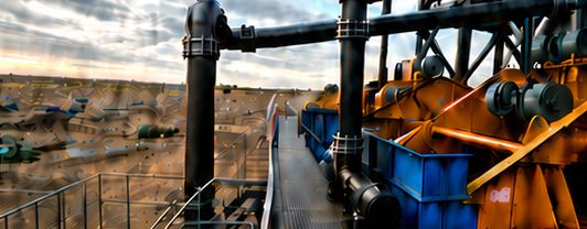 HDPE pipework installed on a processing plant
